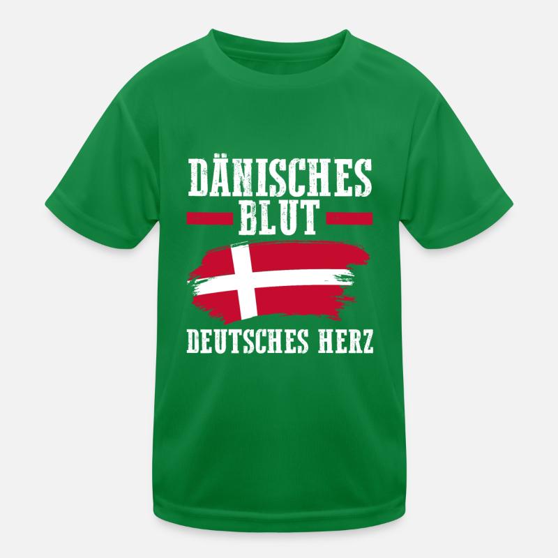 Danes Danish Denmark Kids Functional T-Shirt