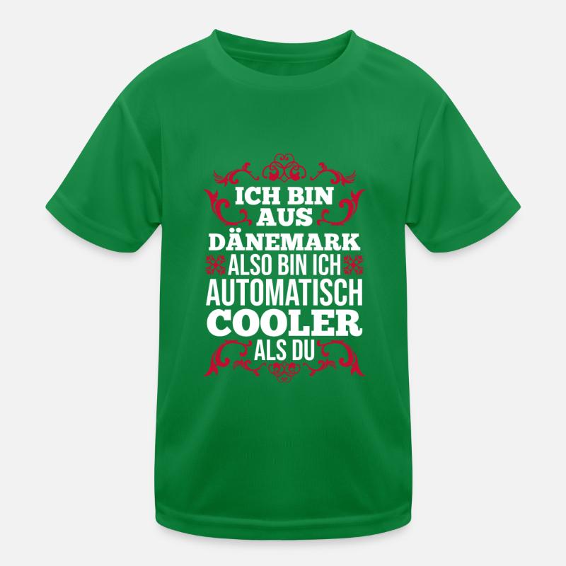 Danes Danish Denmark Kids Functional T-Shirt