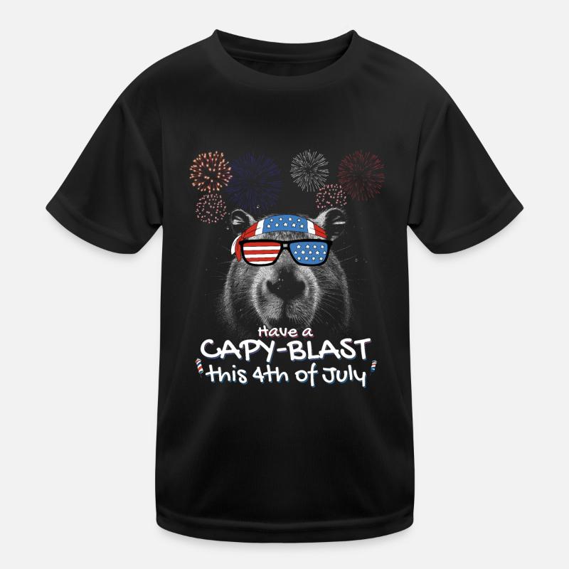 Capybara Proud Patriots - Viel Spaß mit Capy-Blast Kinder Funktions-T-Shirt