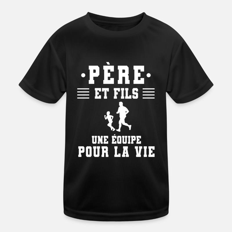 Father son running dad runner Kids Functional T-Shirt
