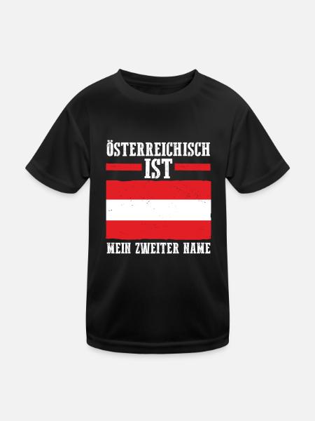 Austrians Austria - Kids Functional T-Shirt - black - Front
