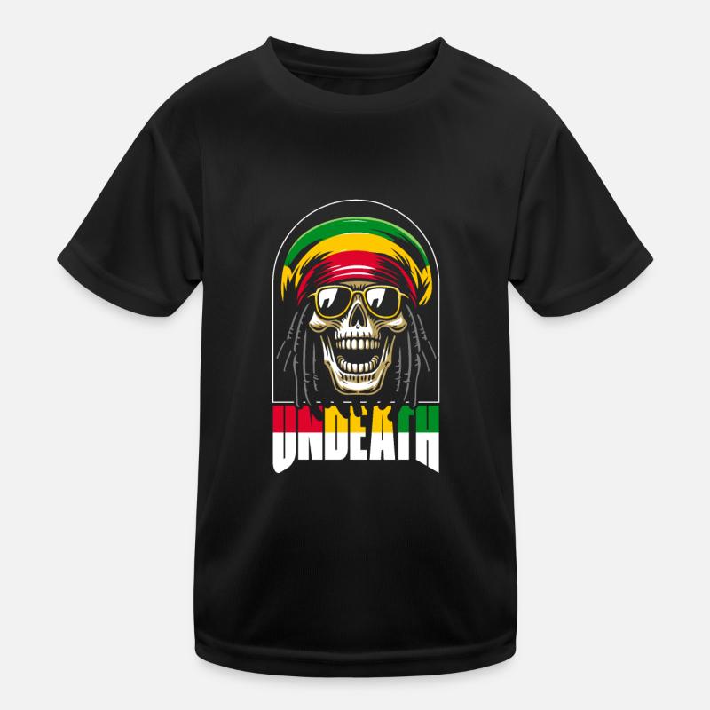 Reggae Schädel Undeath Kinder Funktions-T-Shirt