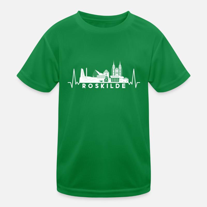 Heartbeat Skyline Danemark-Roskilde T-shirt sport Enfant