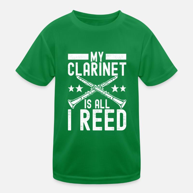 Clarinet Wind Instrument Clarinet player Kids Functional T-Shirt