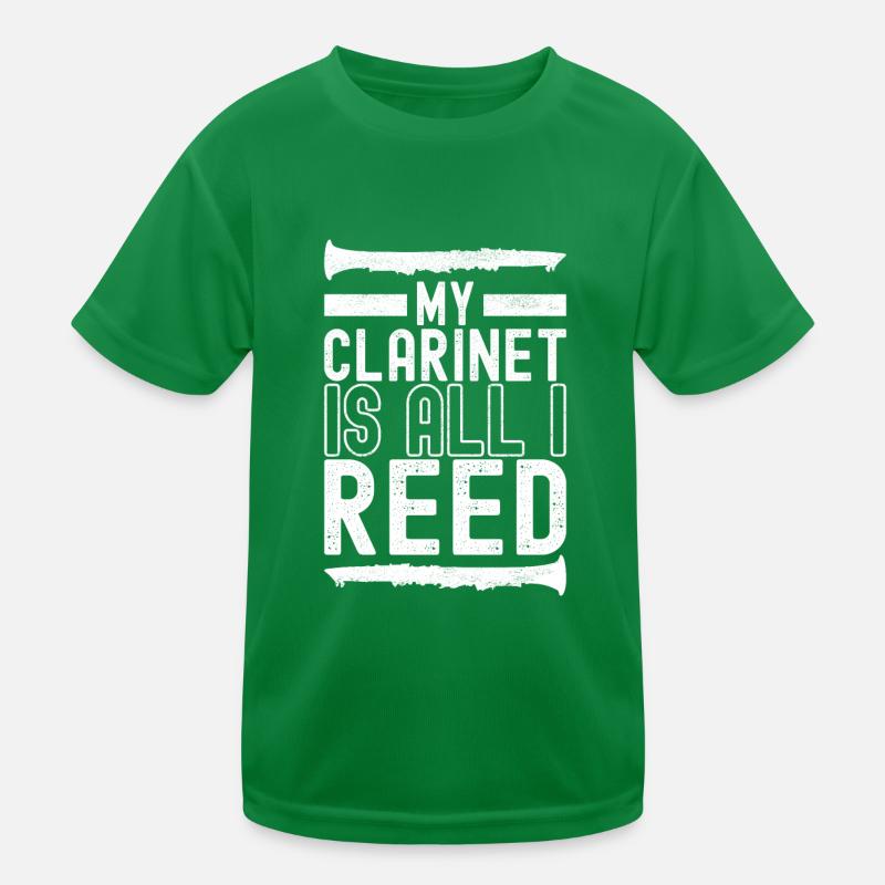 Clarinet Wind Instrument Clarinet player Kids Functional T-Shirt