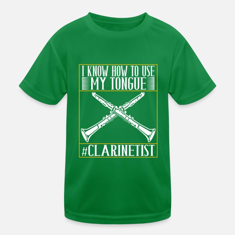Clarinet Wind Instrument Clarinet player Kids Functional T-Shirt
