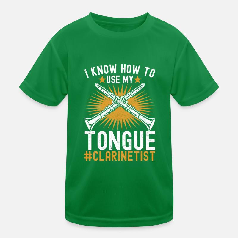 Clarinet Wind Instrument Clarinet player Kids Functional T-Shirt