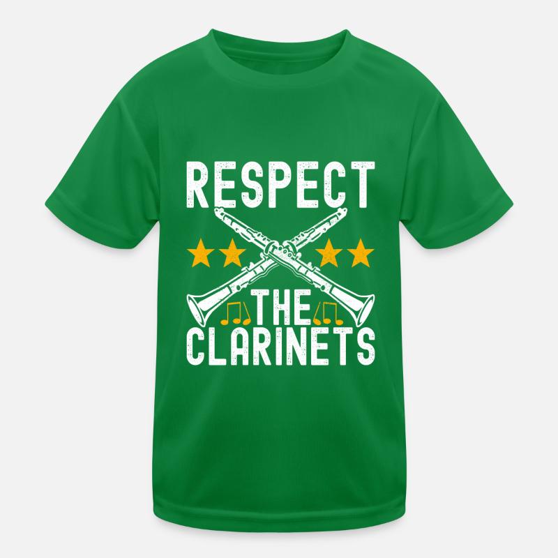 Clarinet Wind Instrument Clarinet player Kids Functional T-Shirt