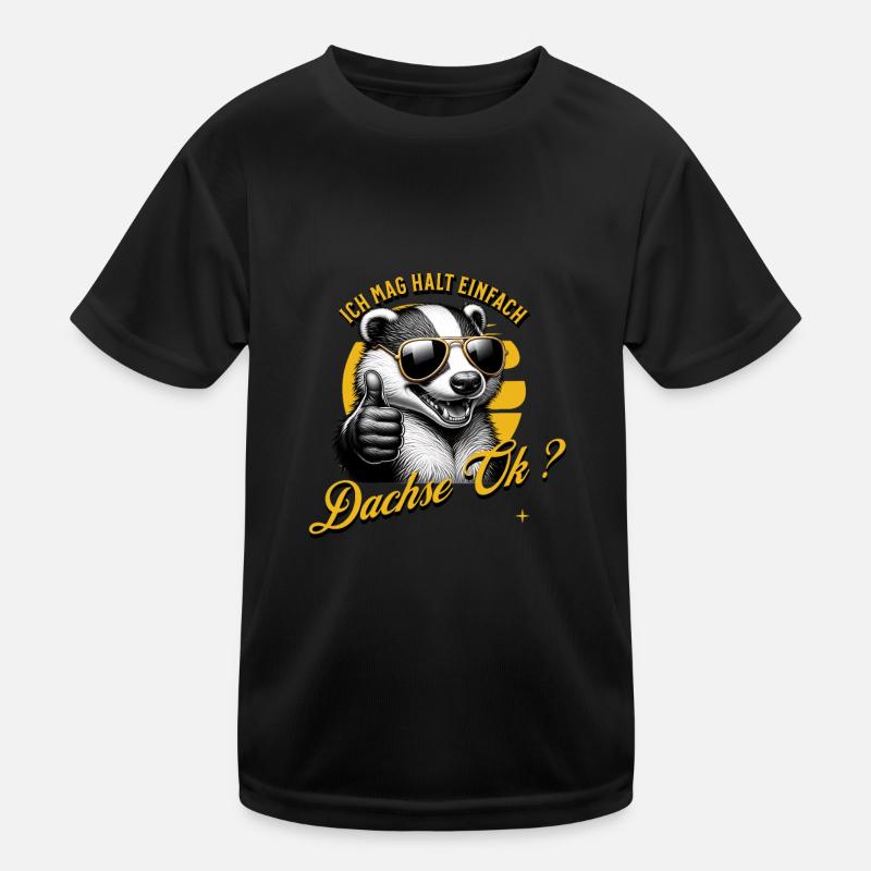 Ich mag halt einfach Dachse Kinder Funktions-T-Shirt