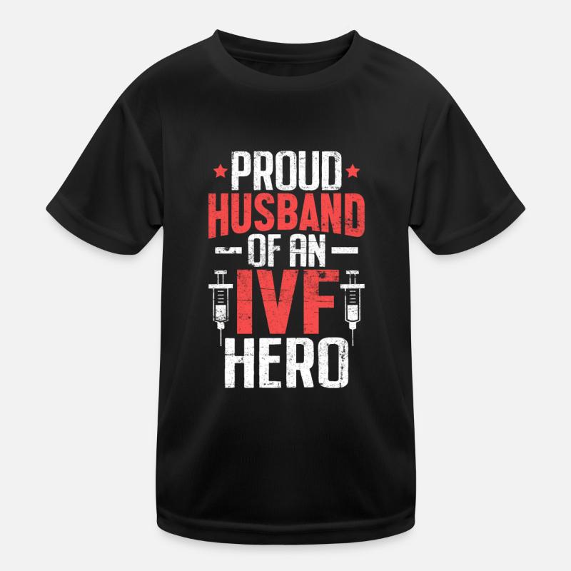 IVF Husband Vitro Fertilization IVF 1 in 8 Orange Kids Functional T-Shirt
