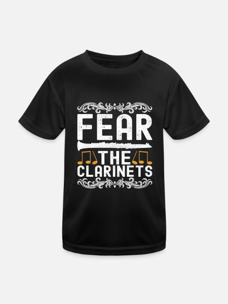 Clarinet Wind Instrument Clarinet player - Kids Functional T-Shirt - black - Front