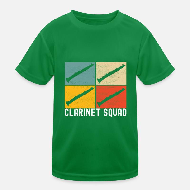 Clarinet Wind Instrument Clarinet player Kids Functional T-Shirt