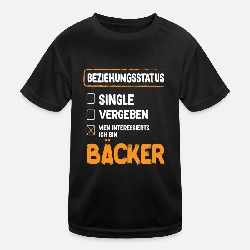 Baker Relationship Status Back Baked Goods Baking Kids Functional T-Shirt