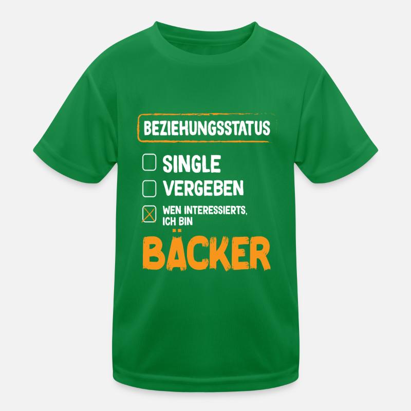 Bäcker Beziehungsstatus Back Backwaren Backen Kinder Funktions-T-Shirt