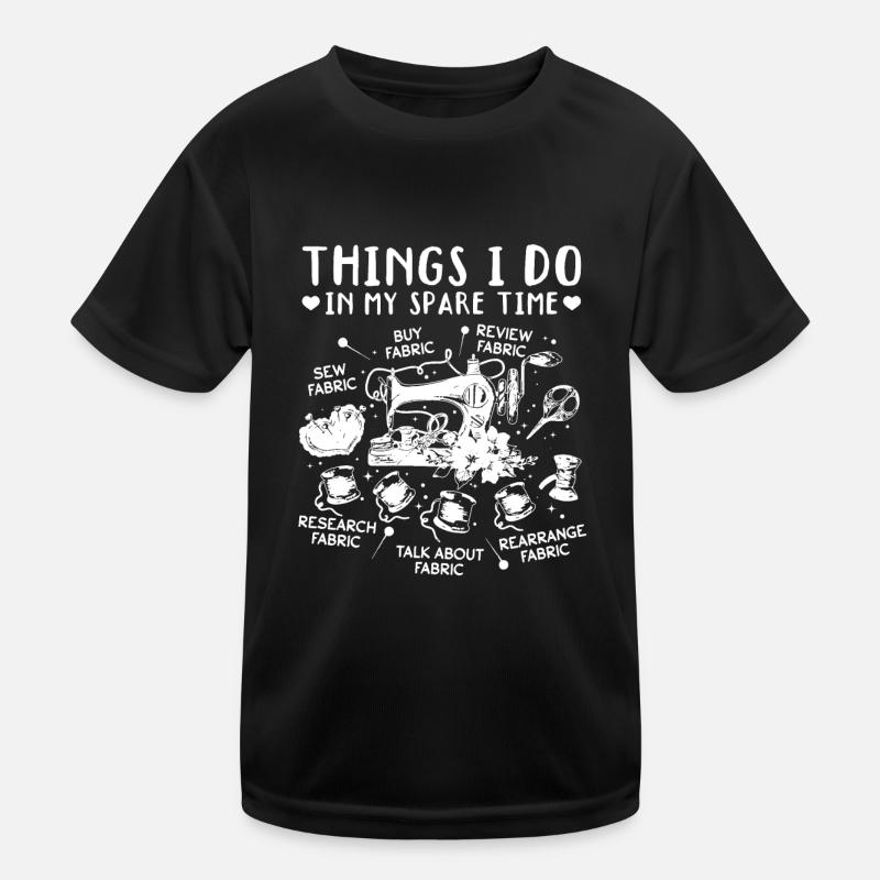Couture Choses que je fais pendant mon temps libre - Couture - T-shirt sport Enfant - noir