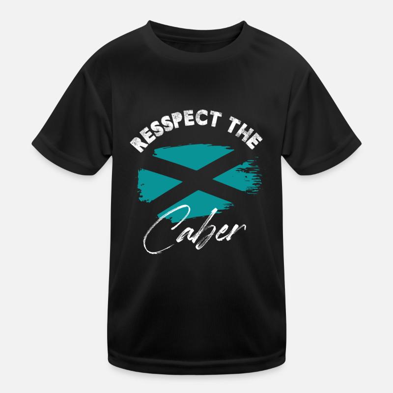Respect The Caber Tree Trunk Throwing Log Tosser Kinder Funktions-T-Shirt