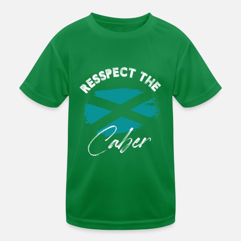 Respect The Caber Tree Trunk Throwing Log Tosser Kids Functional T-Shirt