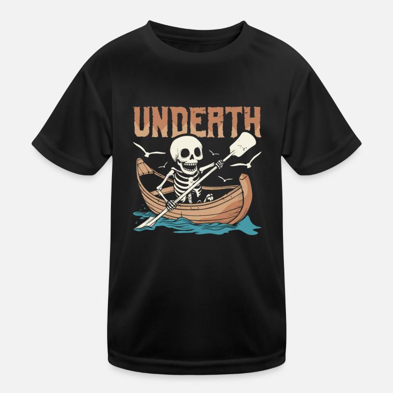 Rudern Ruderer Skelett Undeath Kinder Funktions-T-Shirt