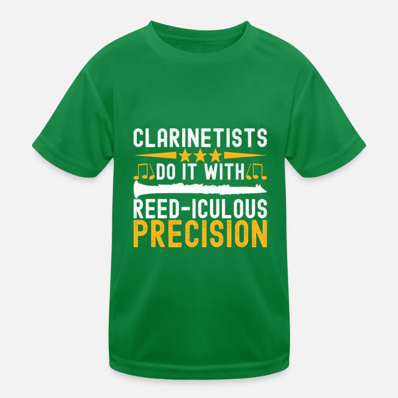 Clarinet Wind Instrument Clarinet player Kids Functional T-Shirt