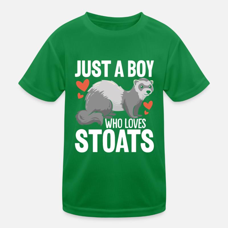 Juste un garçon qui aime les drôles de belettes à queue courte T-shirt sport Enfant