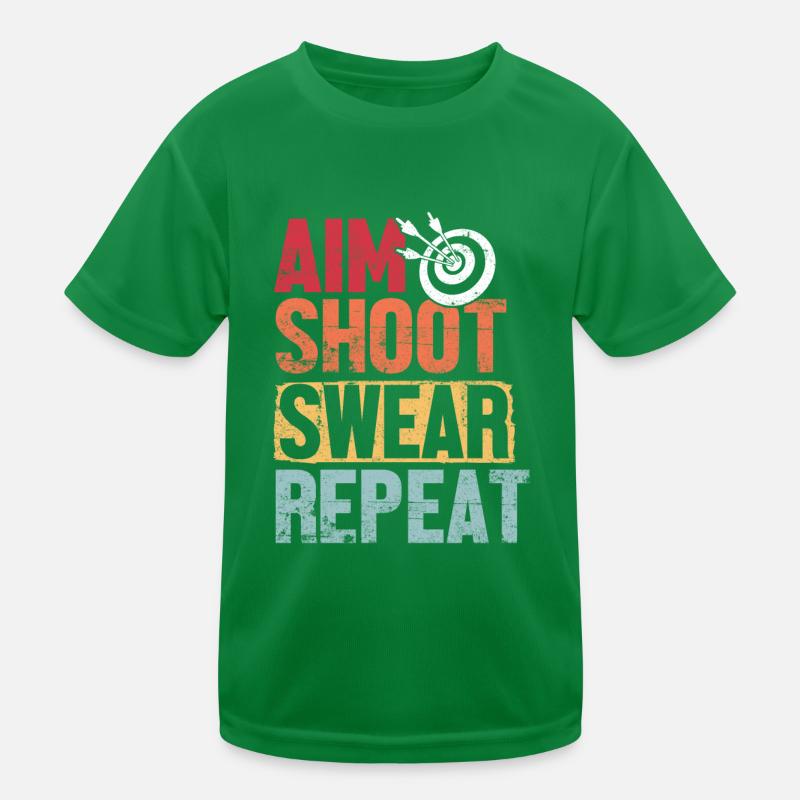 Aim Shoot Jurez Répéter Archery Retro Groovy Arc T-shirt sport Enfant