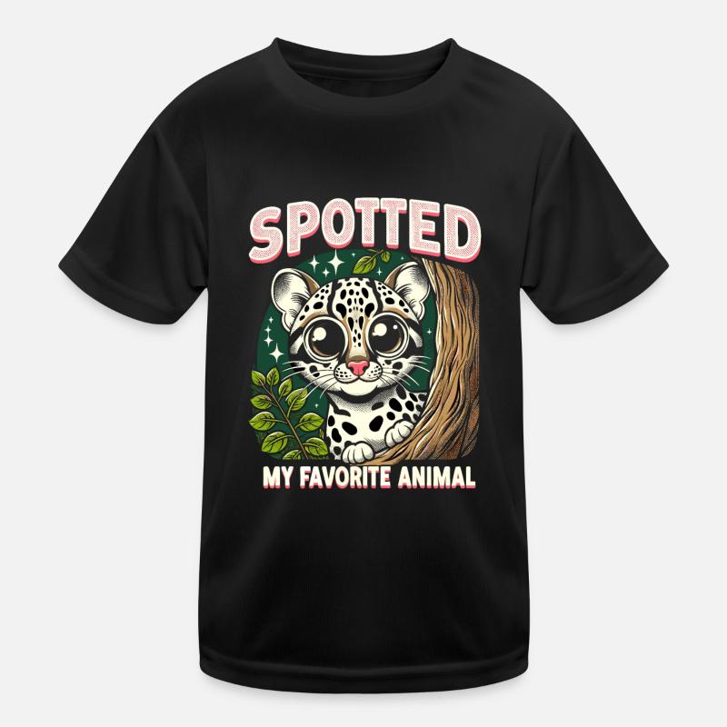 Ocelot Wild Cat Exotic Pets Jungle Big Cat Kids Functional T-Shirt