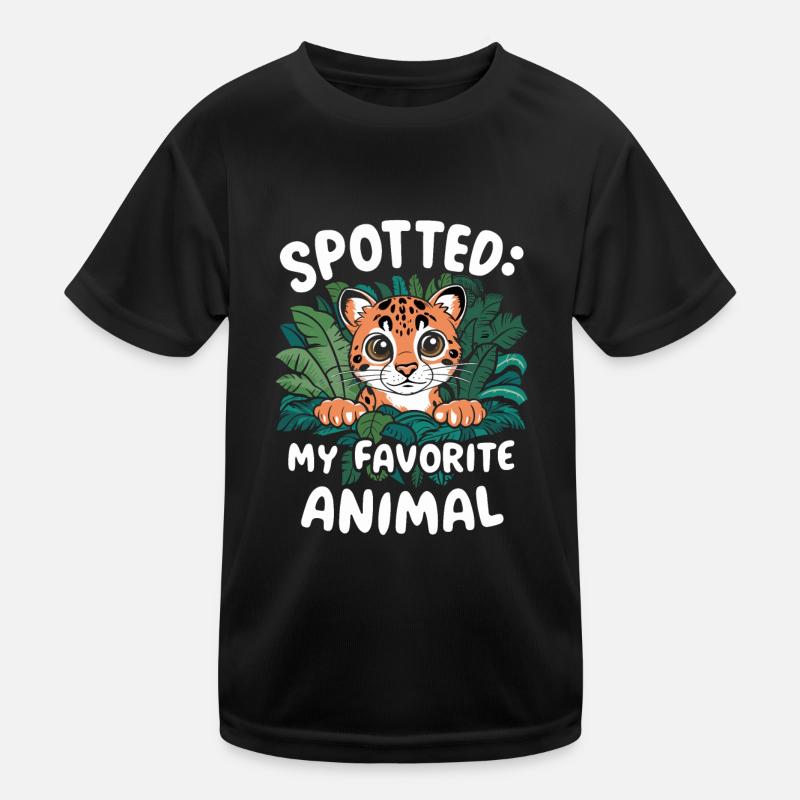 Ocelot Wild Cat Exotic Pets Jungle Big Cat Kids Functional T-Shirt