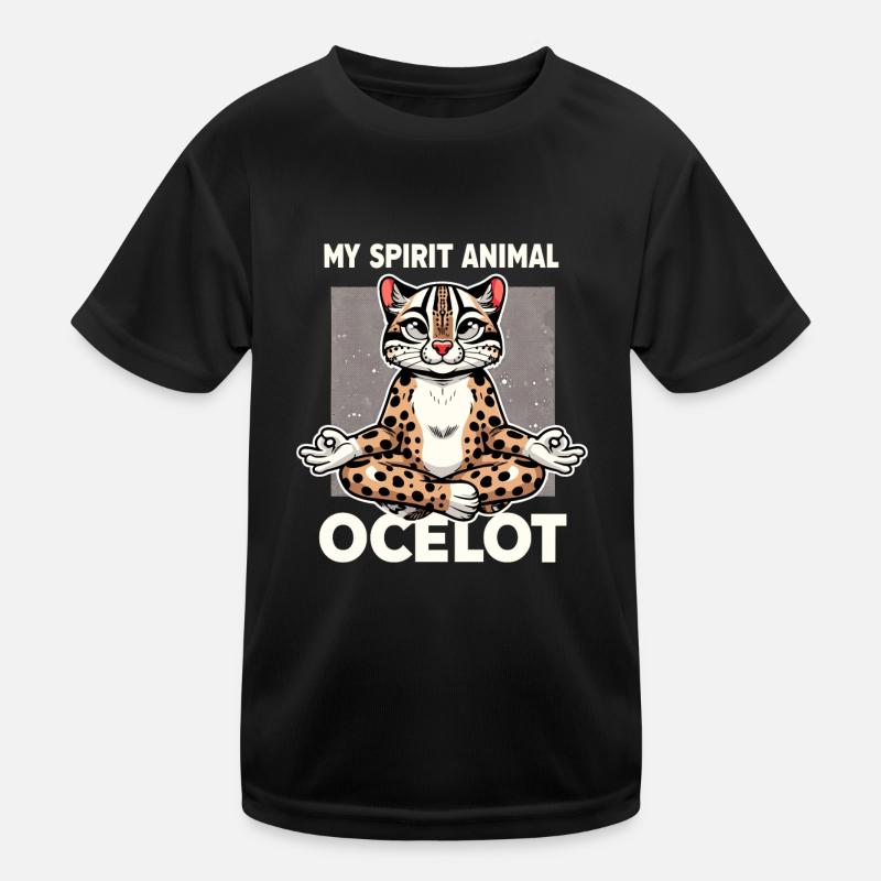 Ocelot Wild Cat Exotic Pets Jungle Big Cat Kids Functional T-Shirt