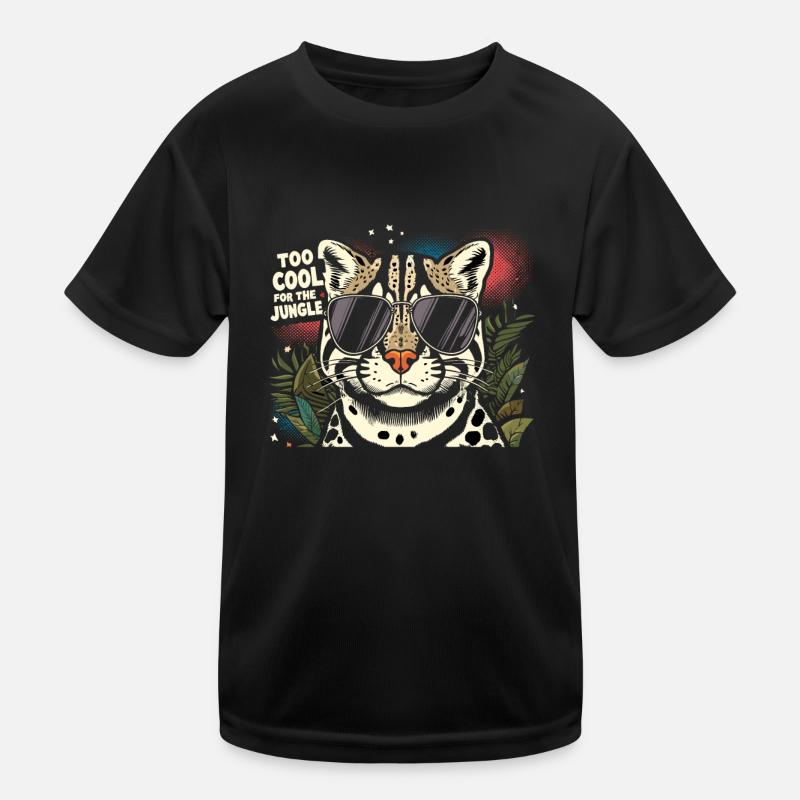 Ozelot Wild Cat Exotic Pets Jungle Big Cat Kinder Funktions-T-Shirt