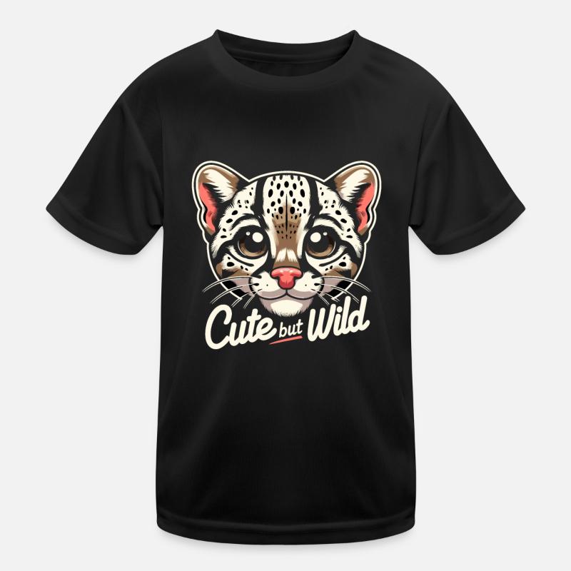 Ocelot Wild Cat Exotic Pets Jungle Big Cat Kids Functional T-Shirt