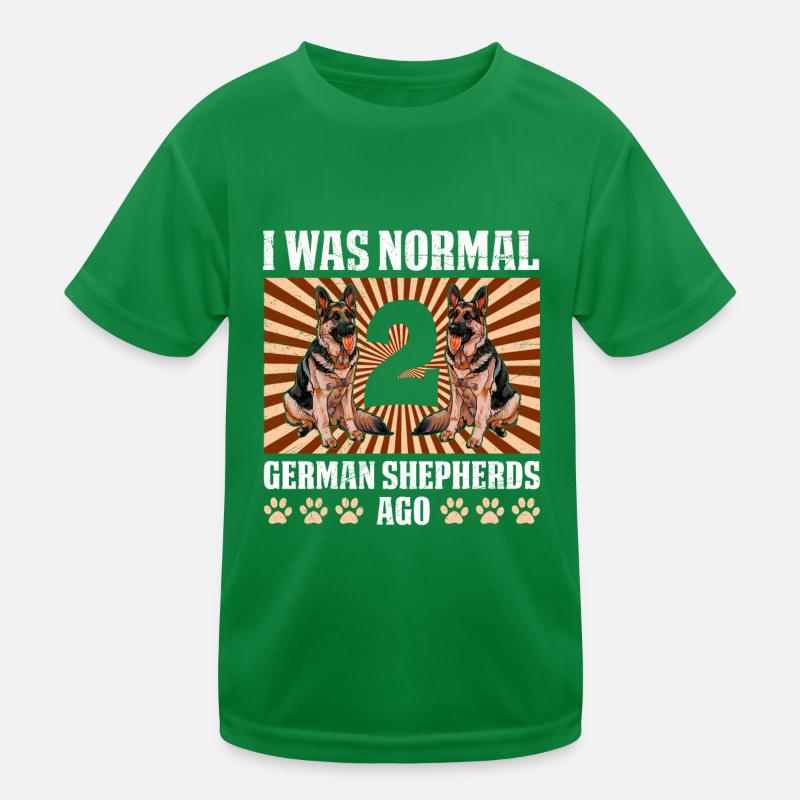 Schäferhund Besitzer Was Normal 2 German Shepherds Kinder Funktions-T-Shirt