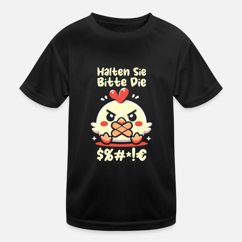 chicken hen please keep your mouth shut Kids Functional T-Shirt