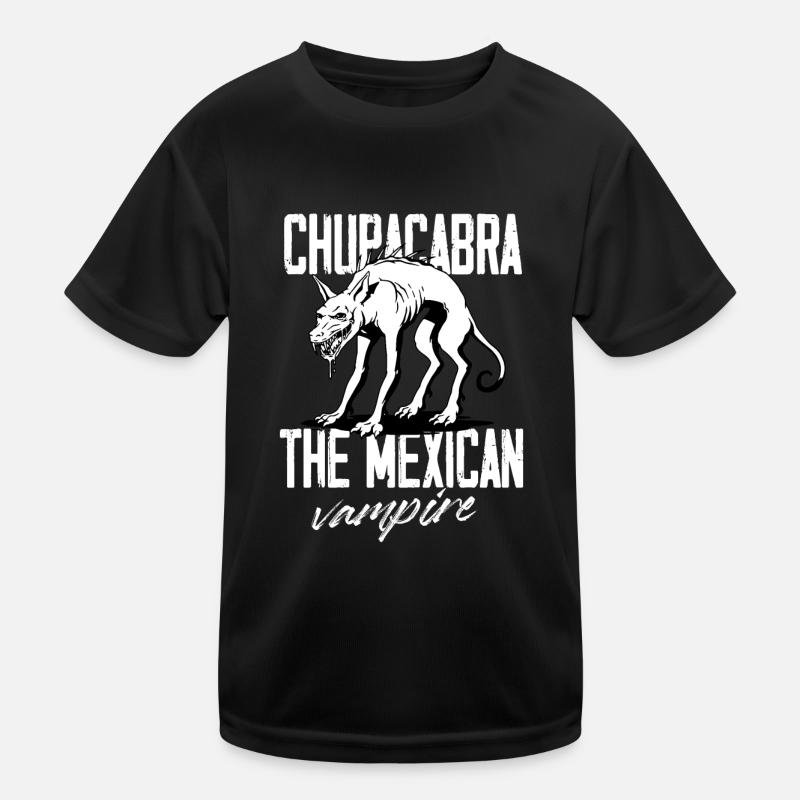 Chupacabra The Mexican Vampire Cryptid Monster Kids Functional T-Shirt