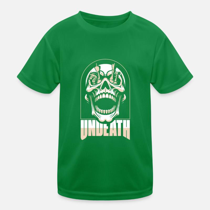 Chess Skull Undeath Kids Functional T-Shirt