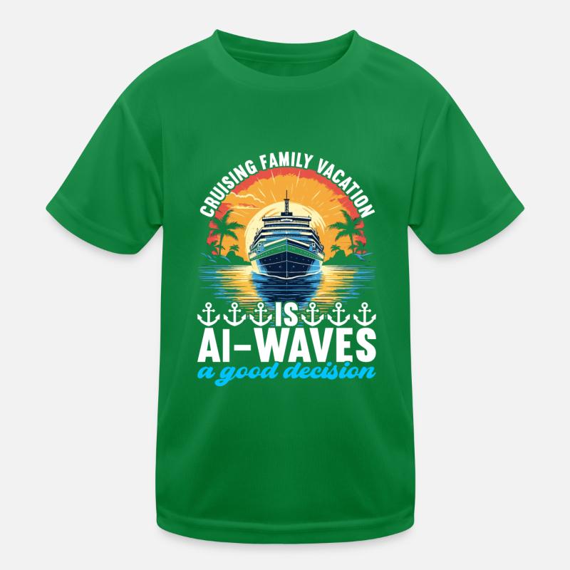 Kreuzfahrt Urlaub Kreuzfahrtschiff Kinder Funktions-T-Shirt
