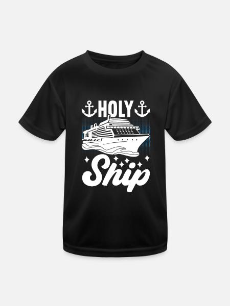 Cruise Holiday Cruise Ship - Kids Functional T-Shirt - black - Front