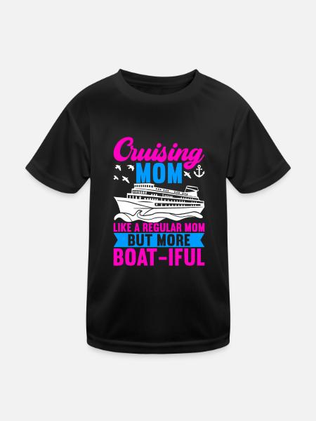Cruise Holiday Cruise Ship - Kids Functional T-Shirt - black - Front