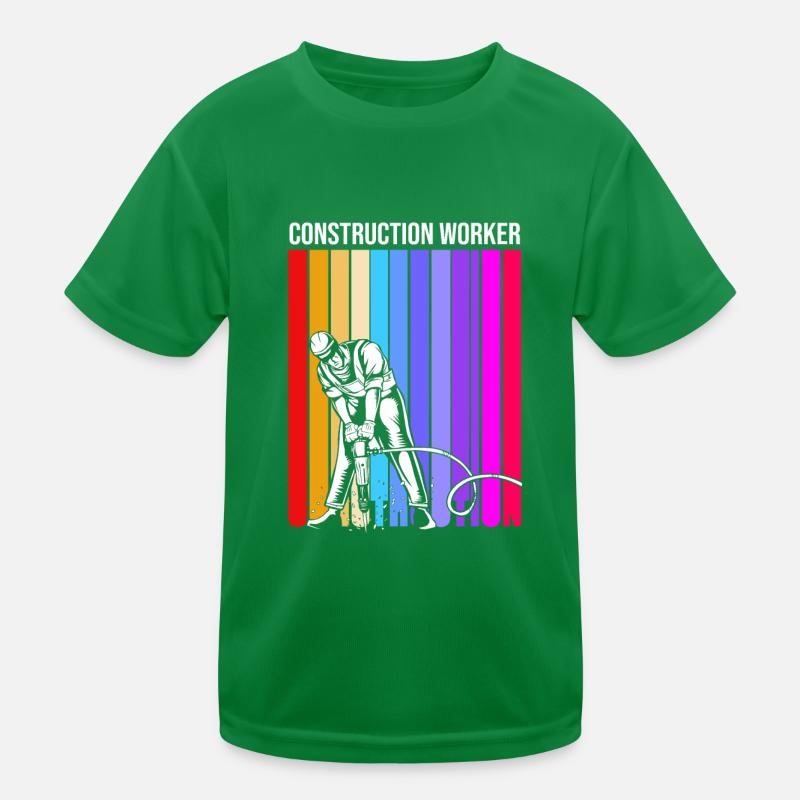 Bauarbeiter Baustelle Kinder Funktions-T-Shirt