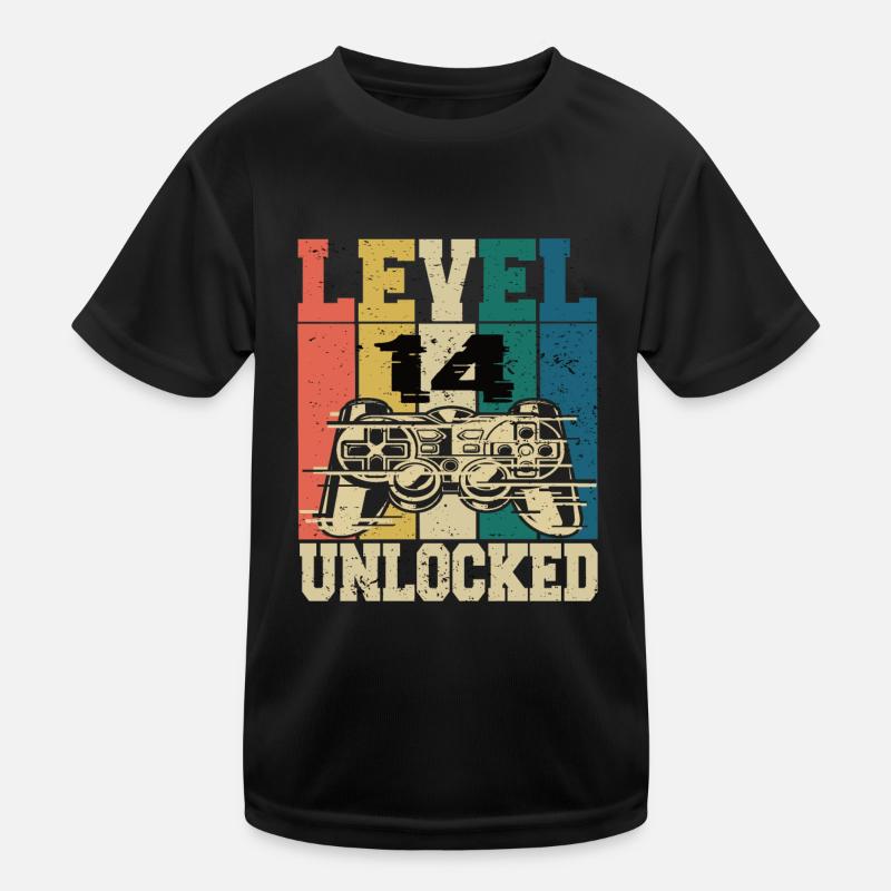 Level 14 Freigeschaltet Kinder Funktions-T-Shirt