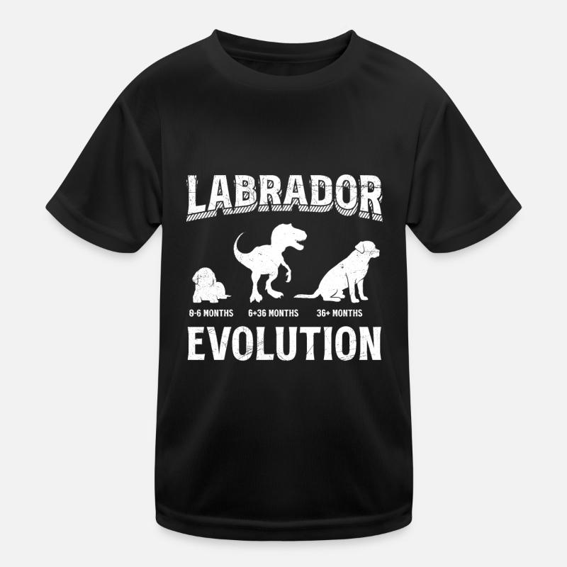 Labrador EVOLUTION Labrador Liebhaber Lustiges Kinder Funktions-T-Shirt