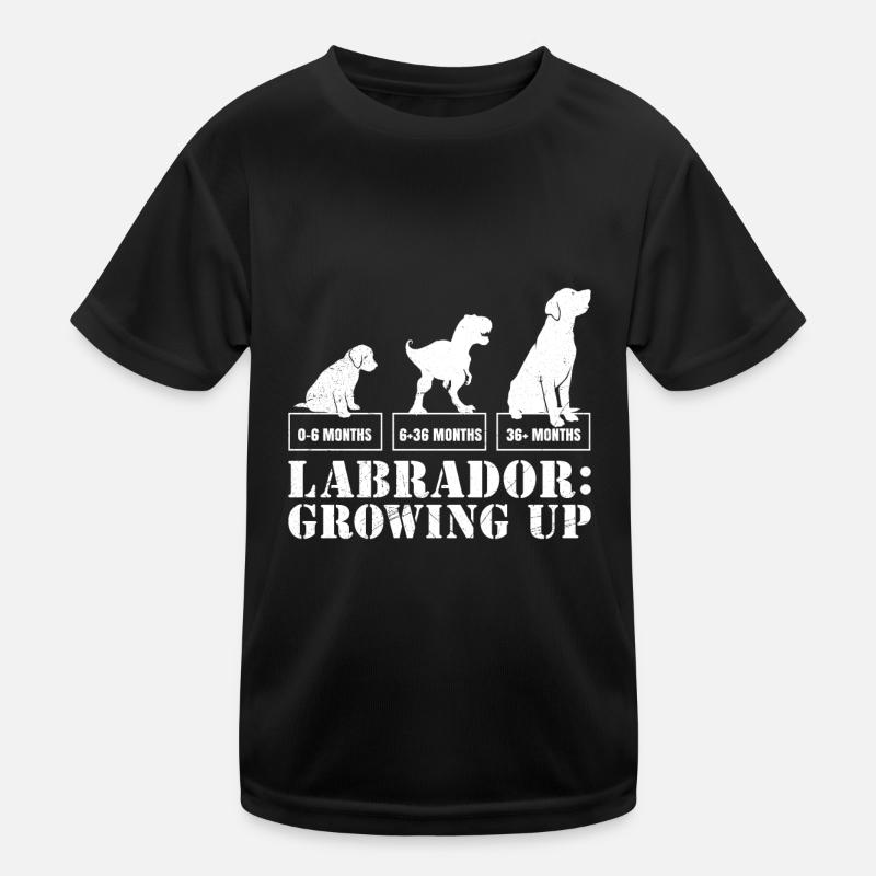 LABRADOR: Growing Up Labrador Lover Labrador Kids Functional T-Shirt