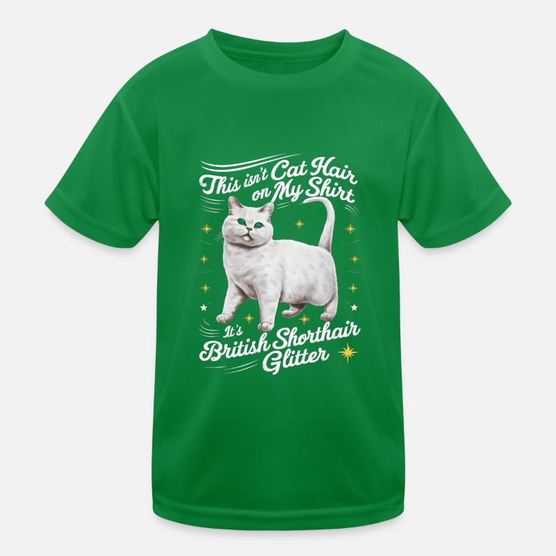 Katze Britisch Kurzhaar Geschenk Kinder Funktions-T-Shirt