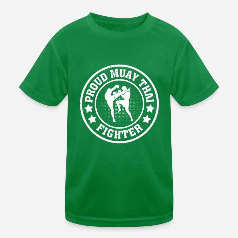 Proud Muay Thai Fighter - Muay Thai Kids Functional T-Shirt