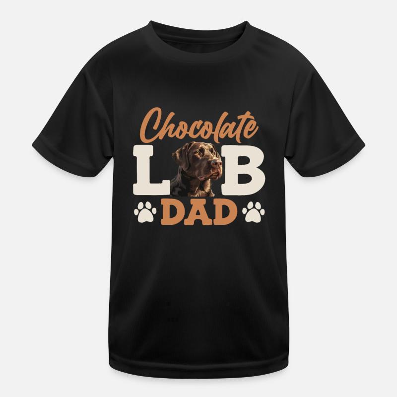 Propriétaire du Labrador CHOCOLATE LAB DAD Labrador Dog T-shirt sport Enfant