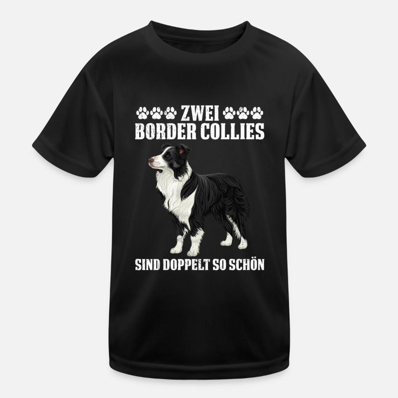 Border Collie 2 BORDER COLLIES ARE TWICE AS BEAUTIFUL Kids Functional T-Shirt