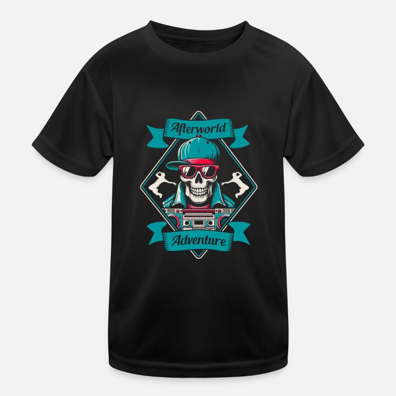 Breakdance Breakdancer Breakdance Crâne - T-shirt sport Enfant - noir