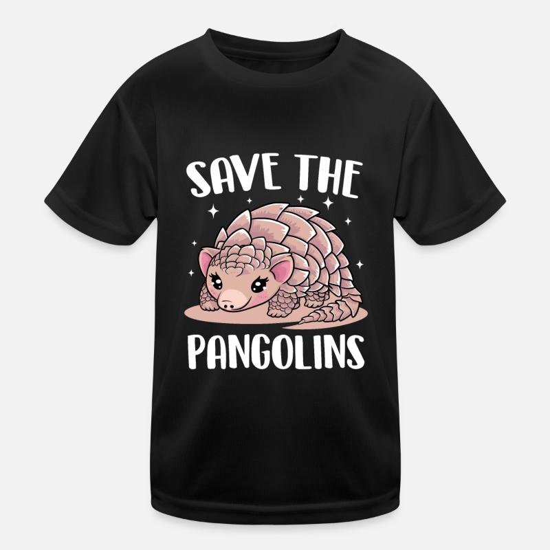 Save The Pangolins Endangered Animals Mammals Kids Functional T-Shirt