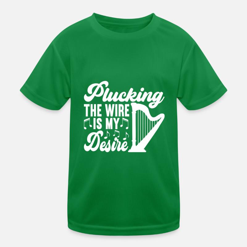 Harp design for harpists Kids Functional T-Shirt