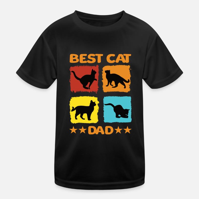 Best Cat Dad Kinder Funktions-T-Shirt