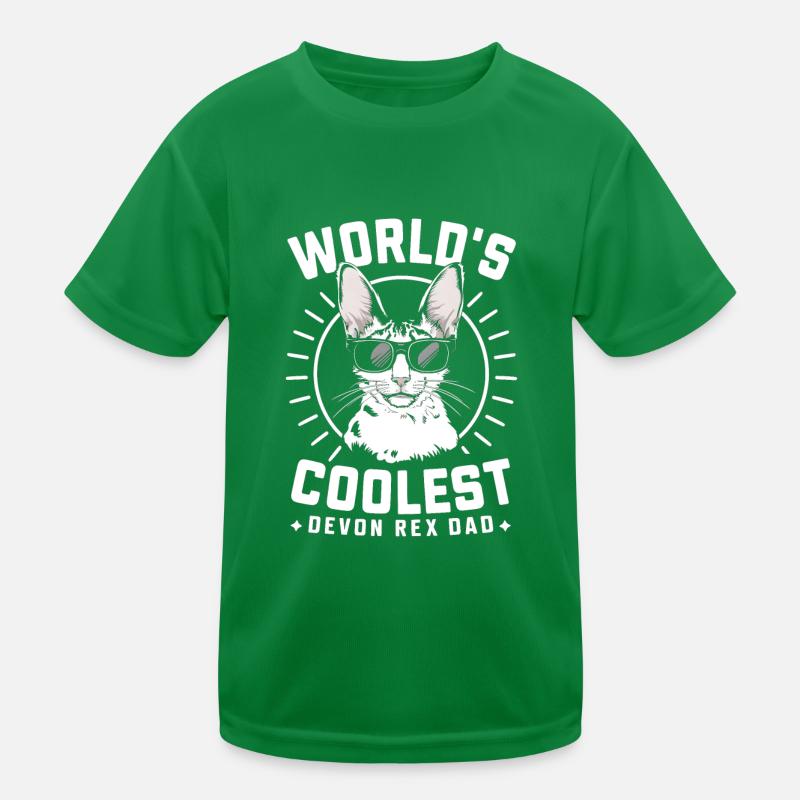 Katze Devon Rex Geschenk Kinder Funktions-T-Shirt